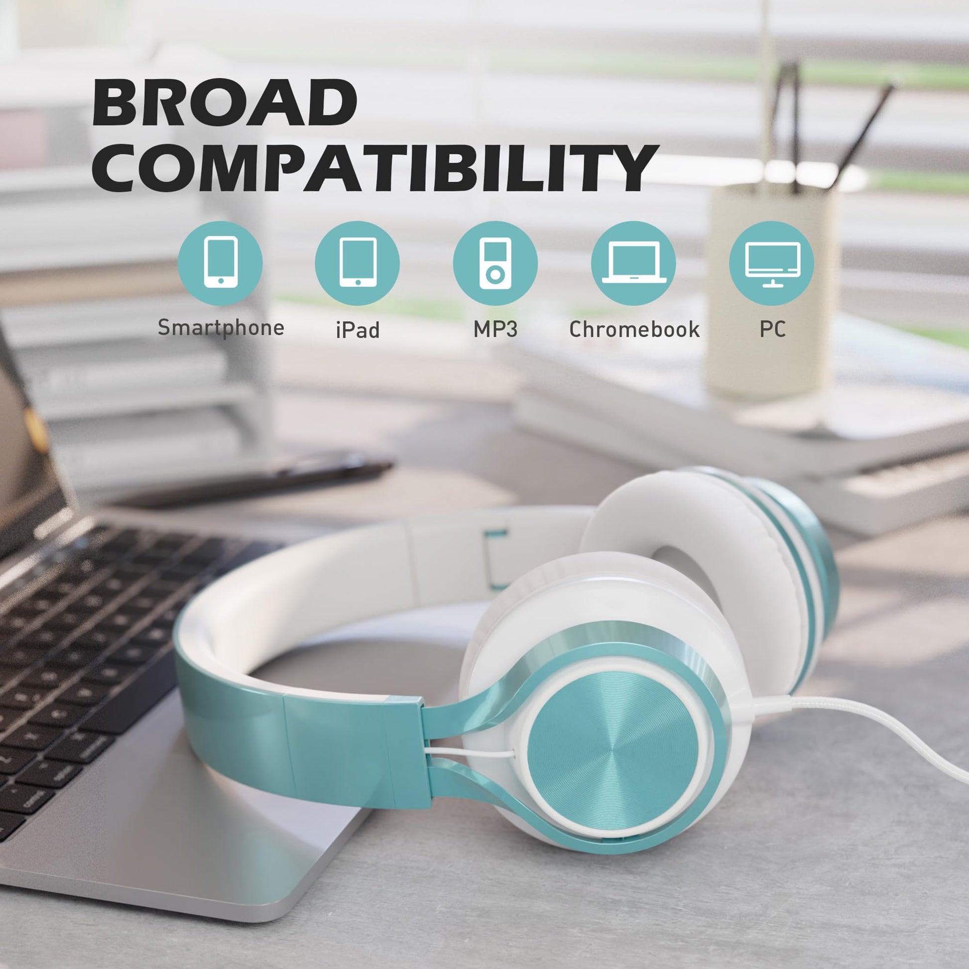 KidTunes Headset - Black Blue - Small Enterprise