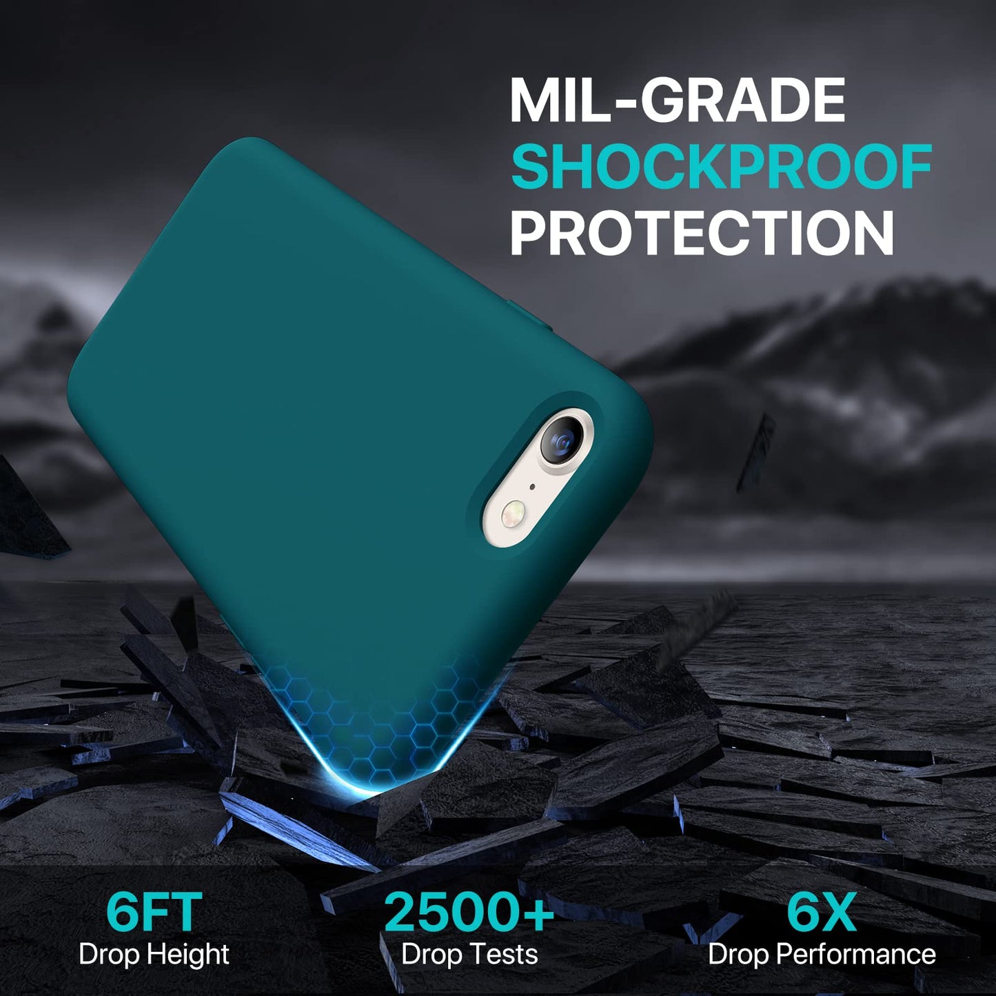 Miracase Capri Blue Slim Shockproof iPhone Case