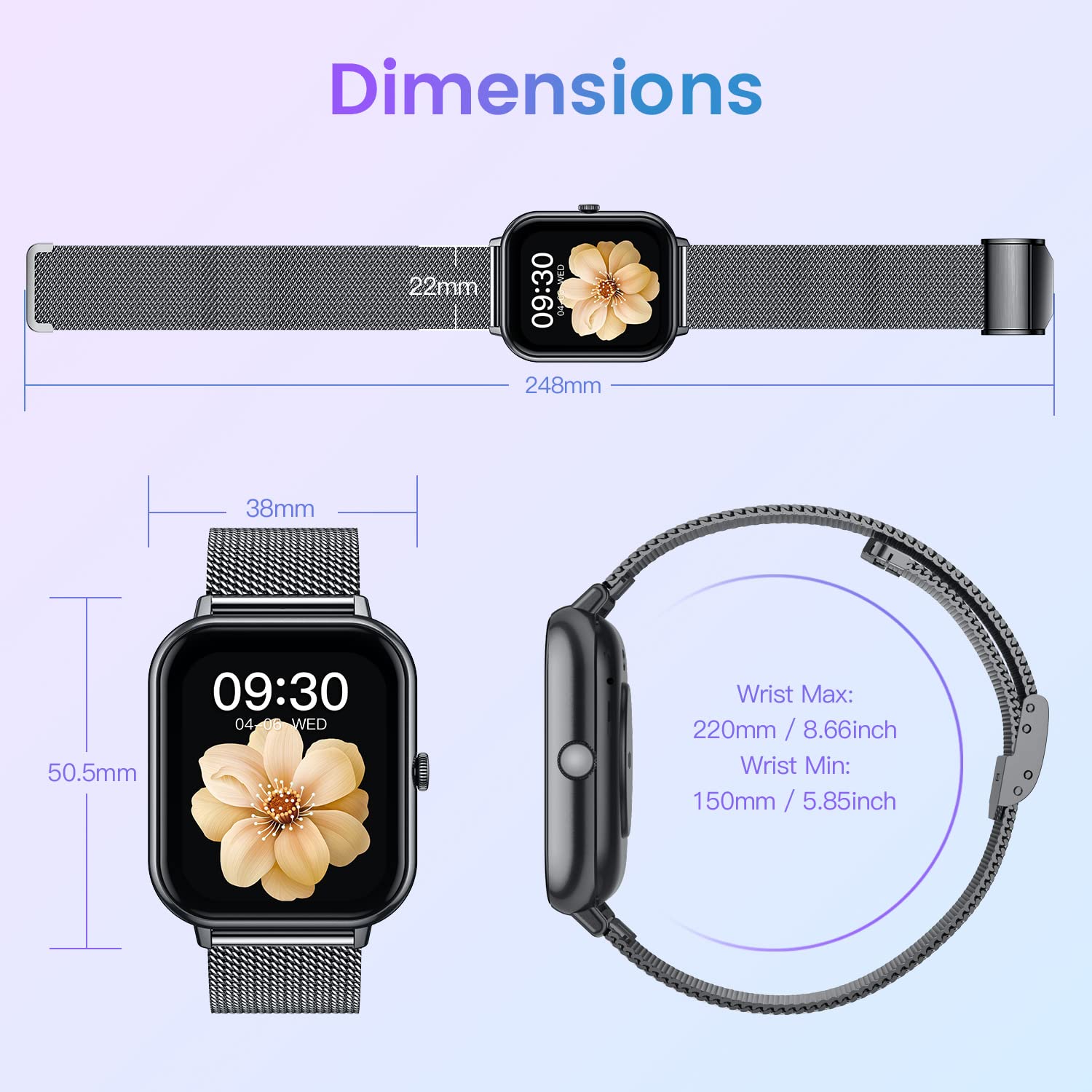 FitGoddess Smartwatch: Health & Fitness Tracker - Small Enterprise
