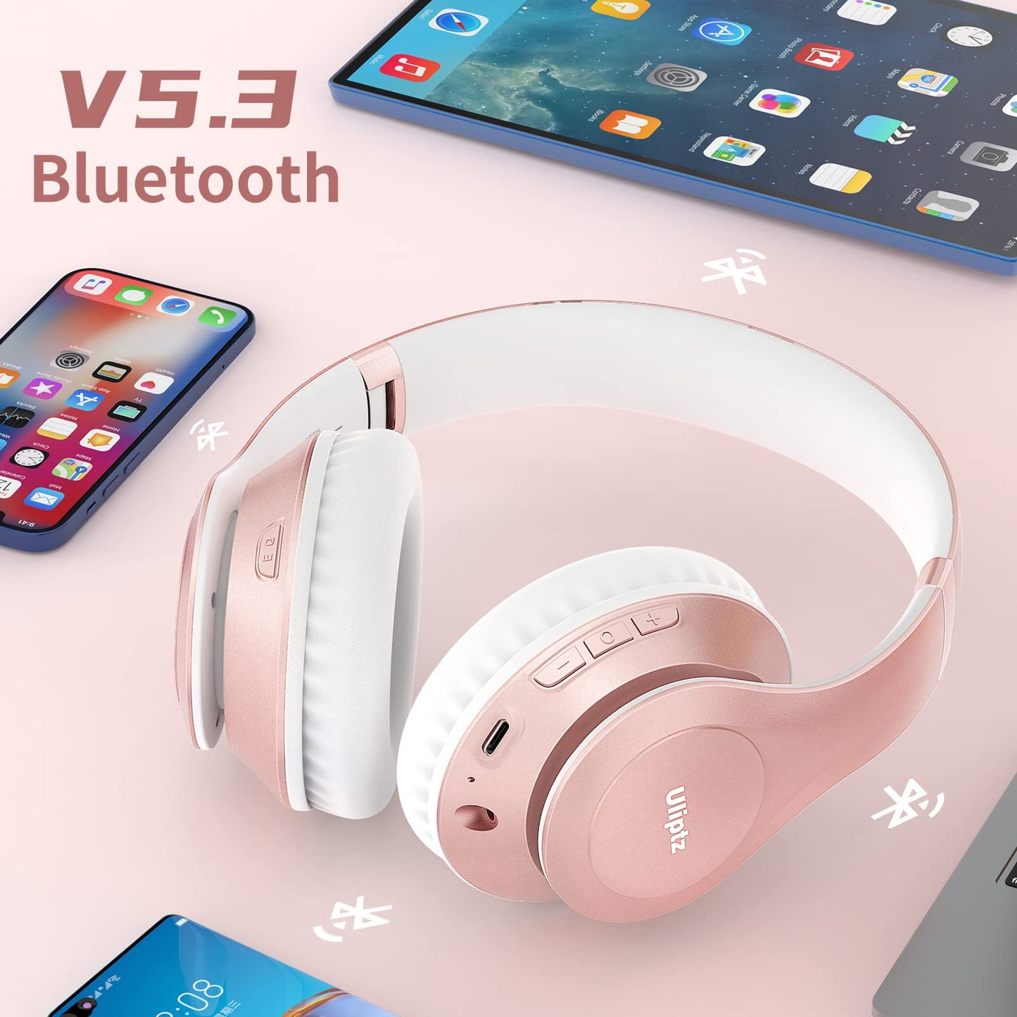 Uliptz HiFi Bluetooth Headphones - 65H Playtime - Small Enterprise