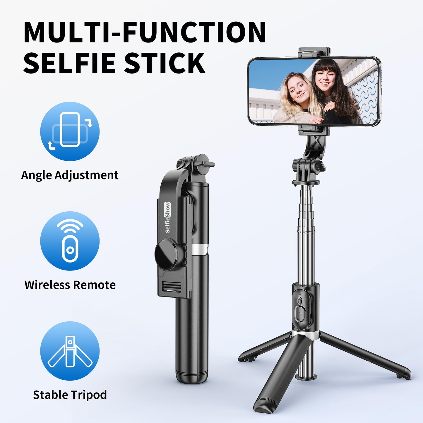 SelfieStickPro 41 with wireless remote and tripod stand for all phone models. - Small Enterprise