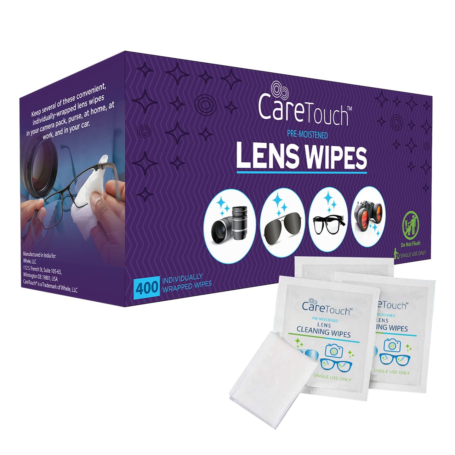 ClarityWipes: 100 Gentle Pre-Moistened Lens Cleaners
