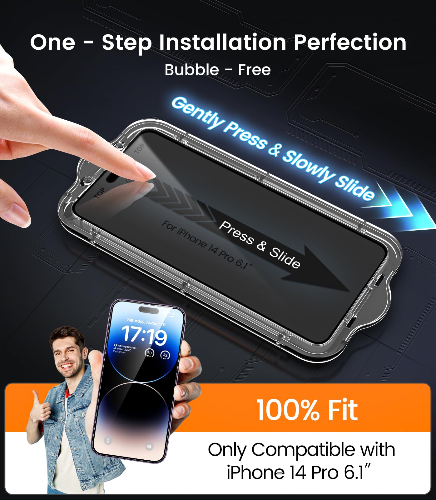 iPhone 13 4-Pack Privacy Glass Shield - Military Grade - Small Enterprise