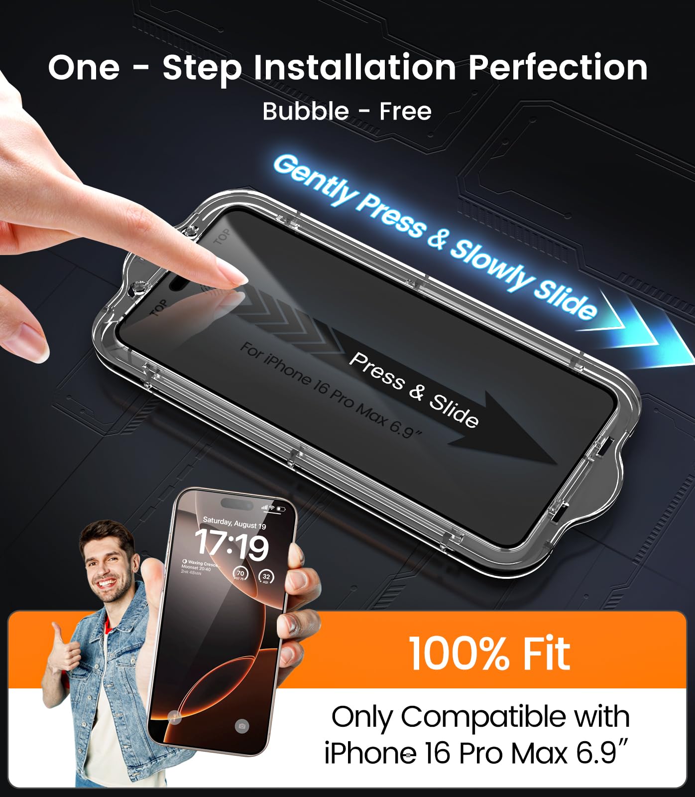 iPhone 13 4-Pack Privacy Glass Shield - Military Grade - Small Enterprise