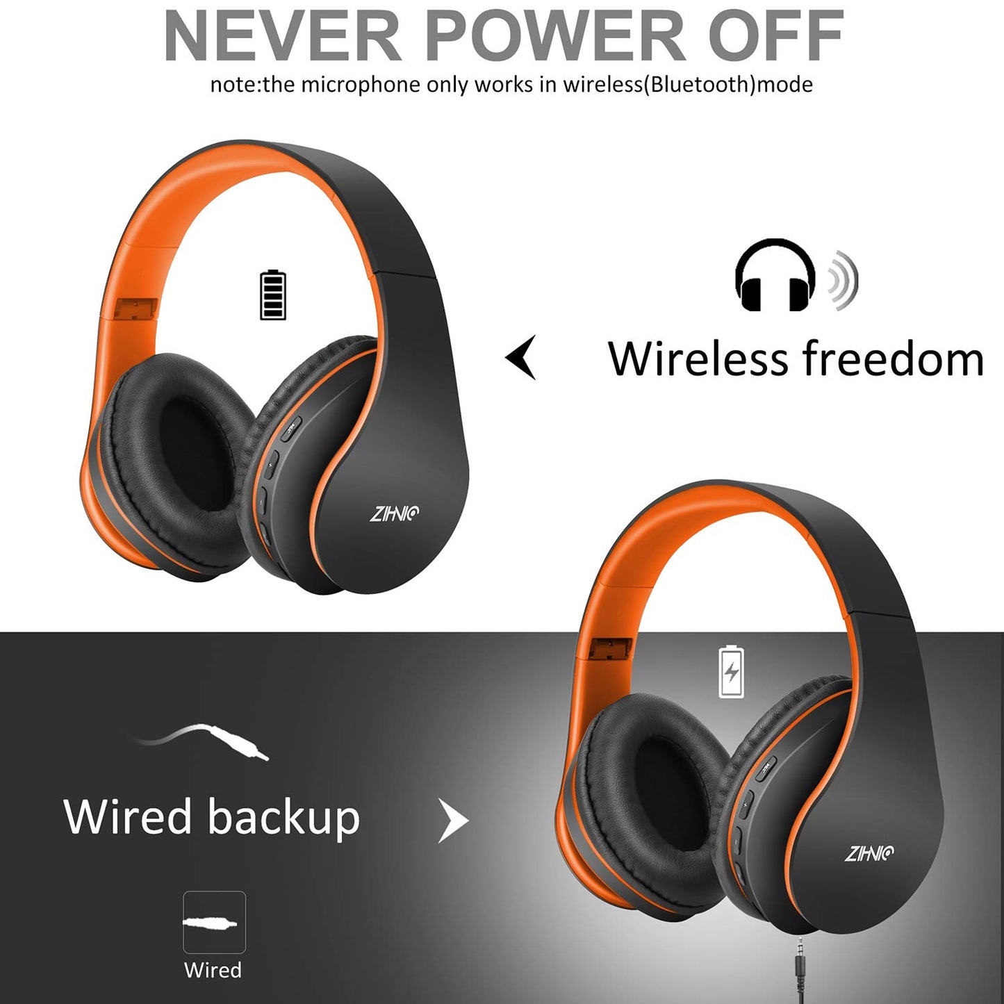 ZIHNIC RoseGold Bluetooth Over-Ear Headphones - Small Enterprise