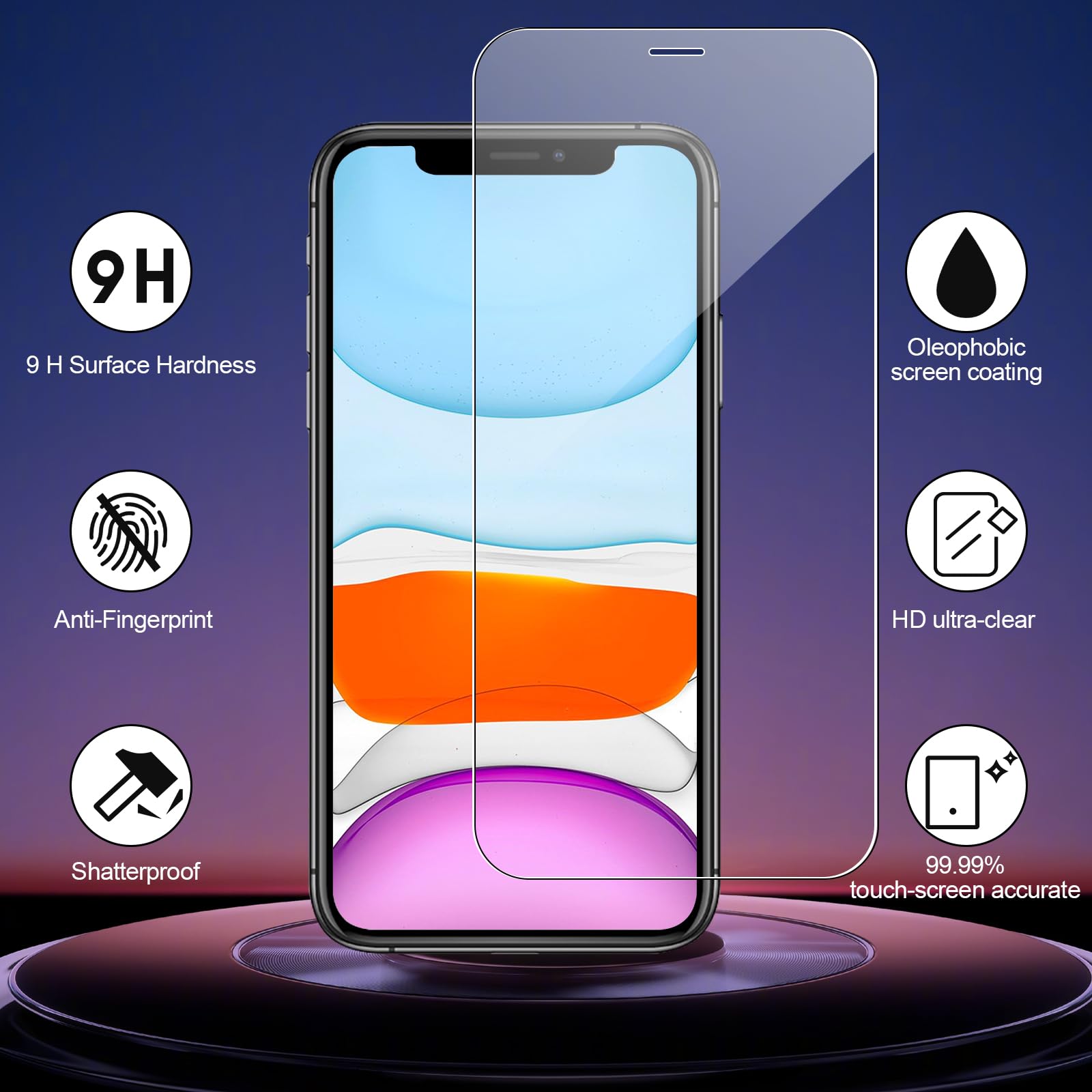 iGuard 2-Pack Privacy Screen Protector for iPhone 14/13 - Small Enterprise