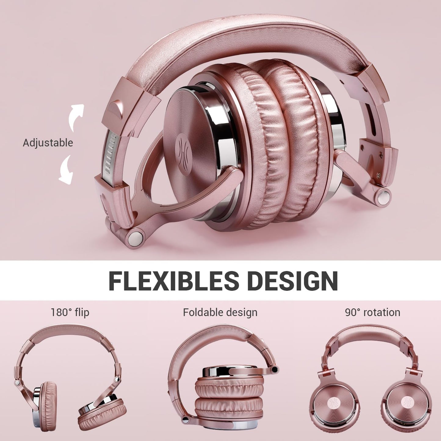 OneOdio Pro DJ Studio Over-Ear Headphones - Black