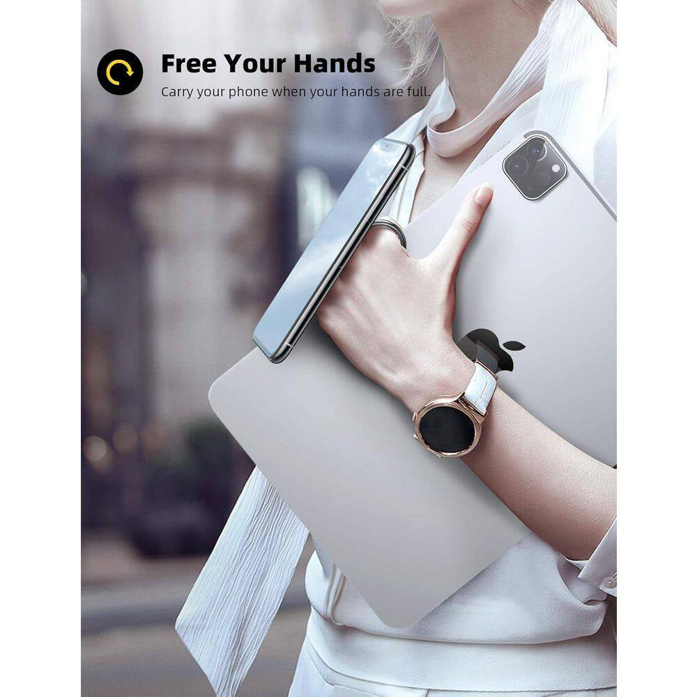 Phone Ring Holder Grip Stand 360° Rotation Finger Metal Kickstand for Magnetic Car Mount Compatible with Iphones