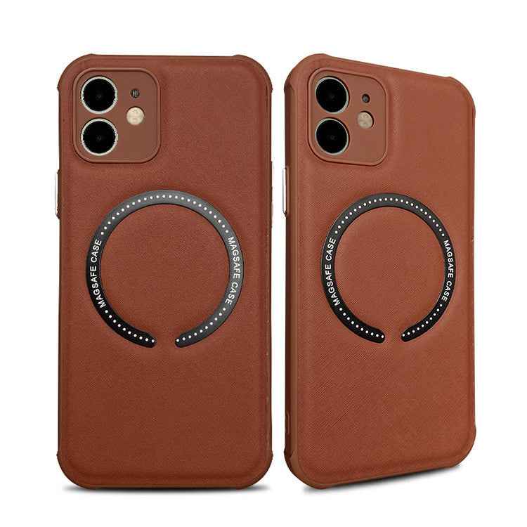 Leather Magnetic iPhone 14 Case with MagSafe