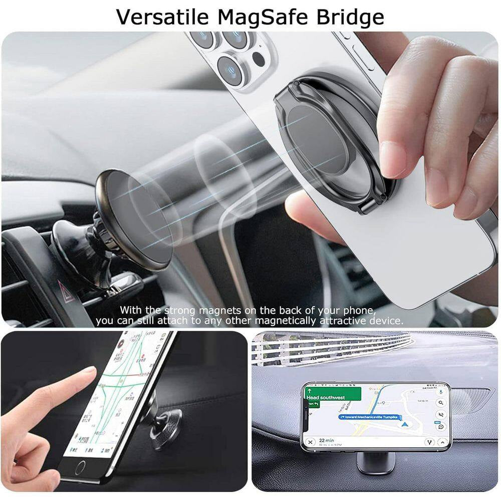Magnetic Phone Ring Holder with Magsafe Double Adjustable Gym Ring Grip Removable for Iphone Ipad Smartphones Colorful