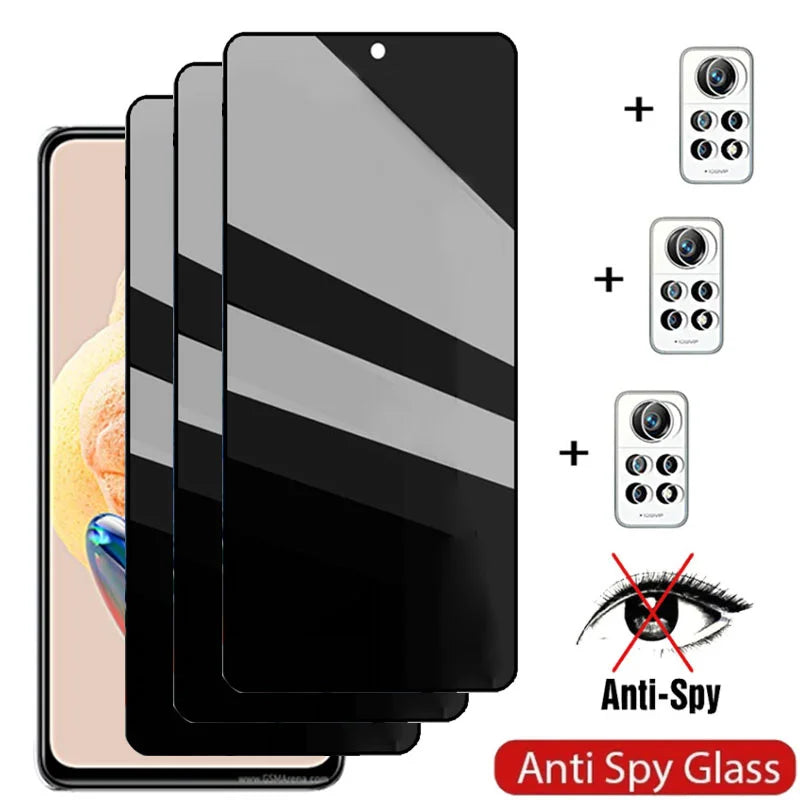 Anti-Spy Glass Protector for Redmi Note 12 Pro Privacy Screen Protector Redmi Note 12 5G Privacy Glass Film Note 12S Cristal Antiespia for Xiaomi Redmi Note12 Pro+ Tempered Glass Redmi Note 12 Pro Plus