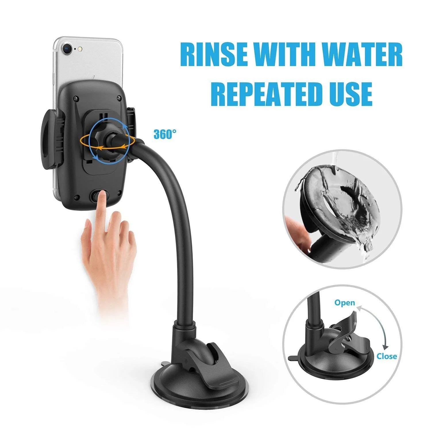 3-In-1 Universal Car Phone Mount, Phone Holder for Car, Cell Phone Car Mount Air Vent Holder