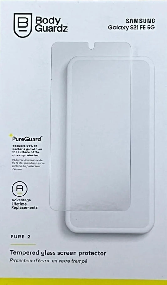 Pure 2 Antimicrobial Tempered Glass Screen Protector - Samsung Galaxy S21 FE 5G