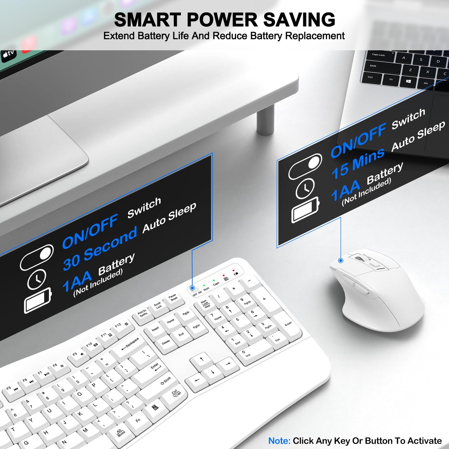 ErgoWave Duo: Wireless Keyboard & Mouse Set