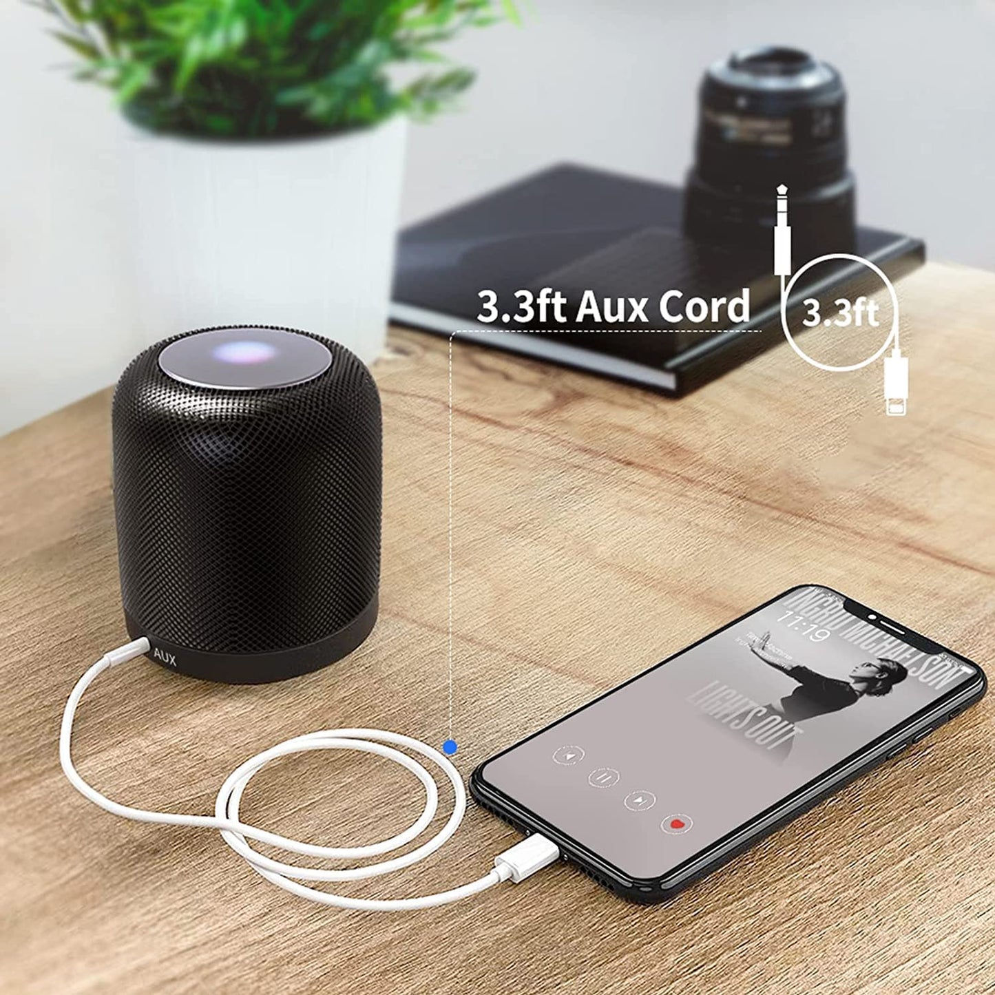 LightningLink: iPhone AUX Cable 3.3ft (White)