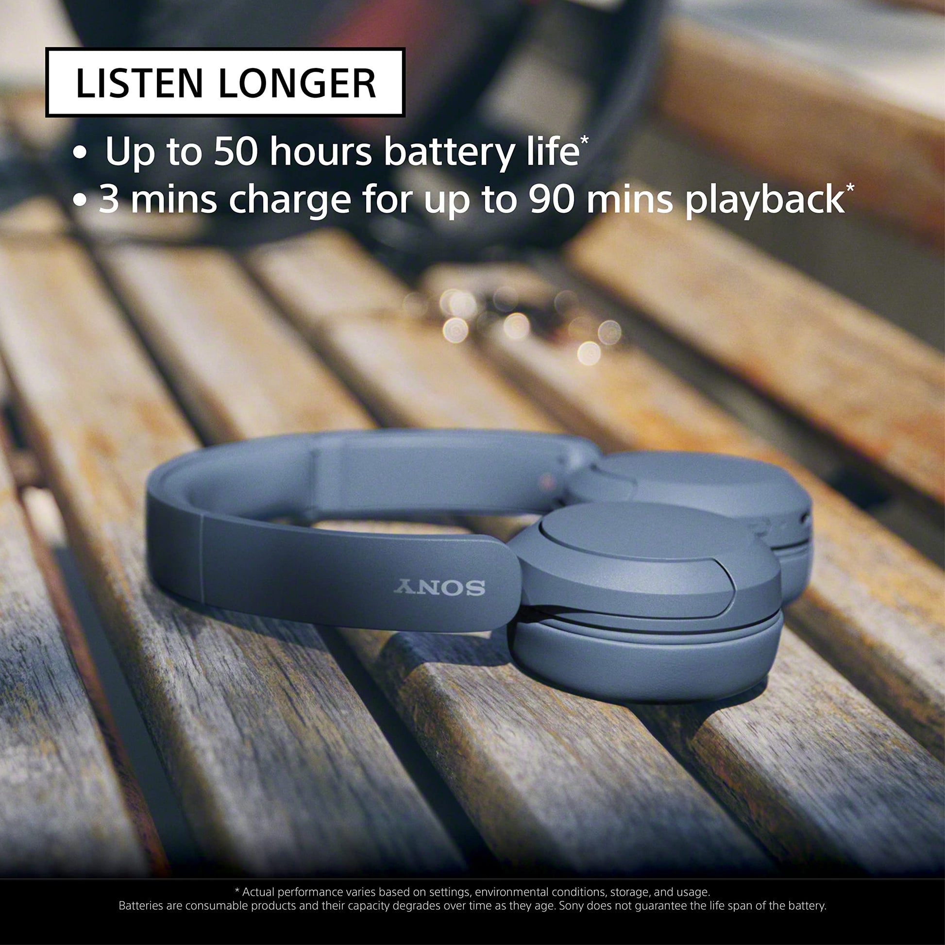 Sony WH-CH520: Blue Wireless On-Ear Headphones - Small Enterprise