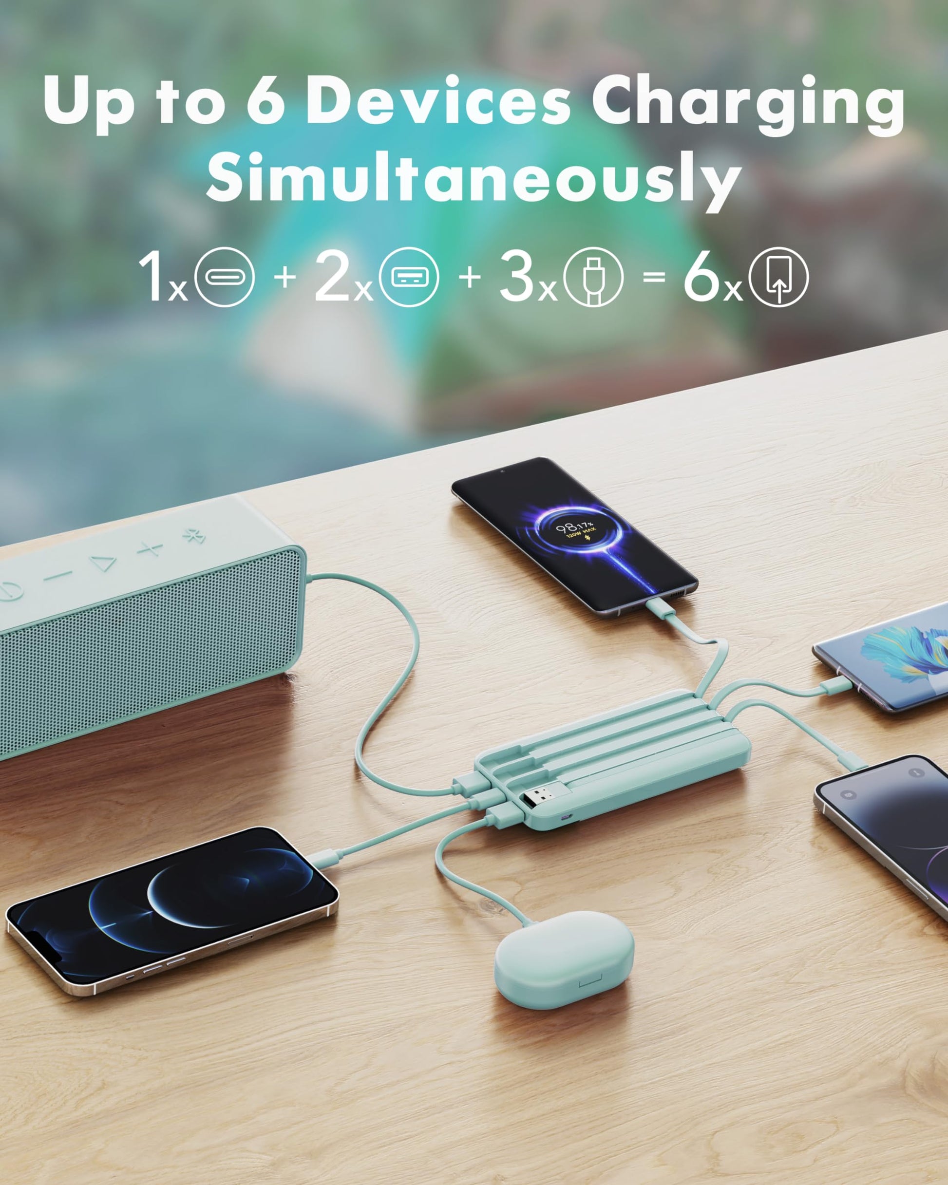 TravelMax 10K: Slim Power Bank w/ Built-in Cables - Small Enterprise