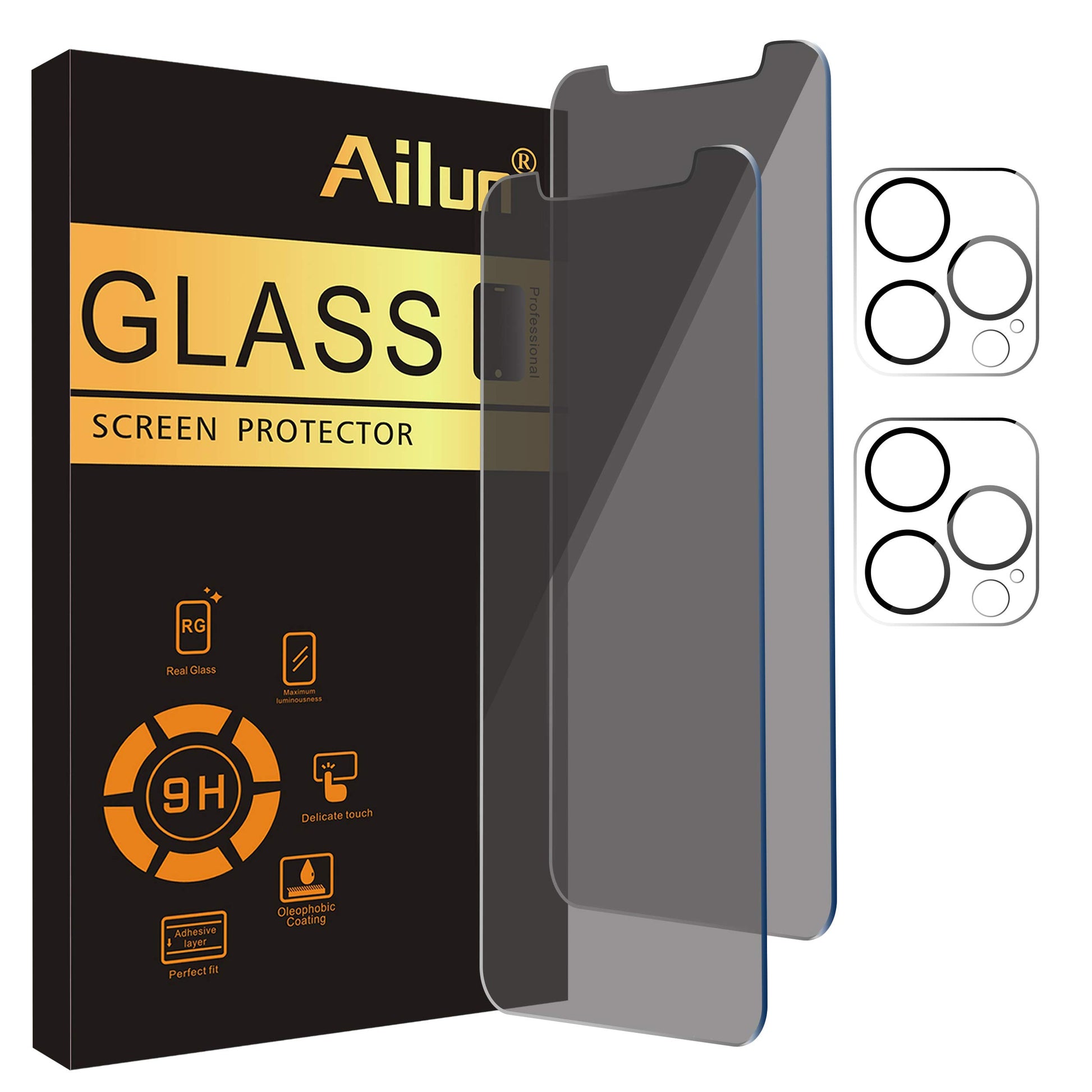 Ailun iPhone 16 Privacy & Lens Protector 3-Pack - Small Enterprise