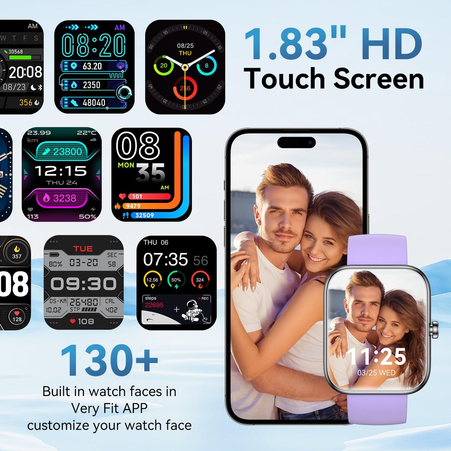 FitSmart Alexa Watch: HD Touchscreen & Health Tracker - Small Enterprise