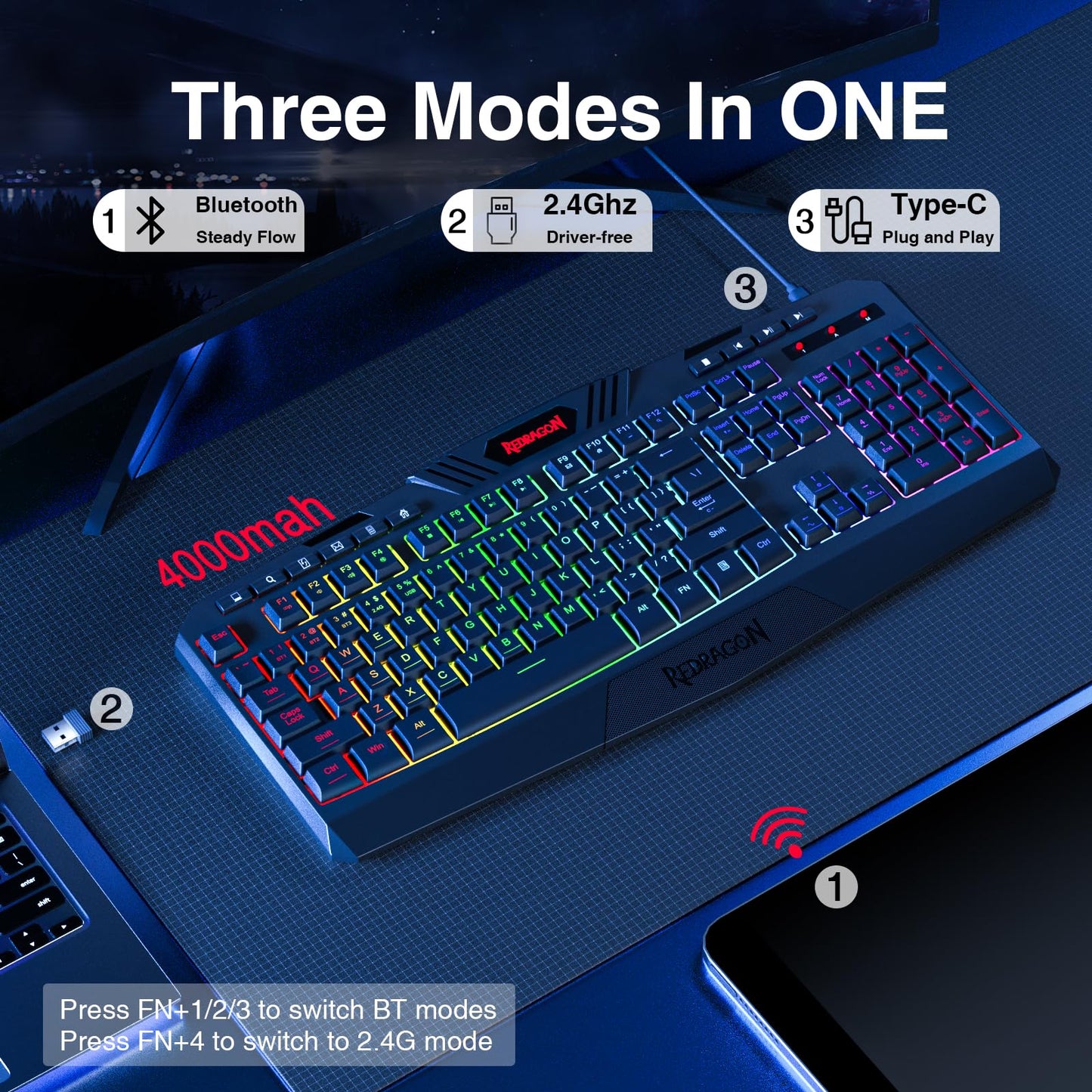 Redragon K521X: RGB Gamer's Mechanical-Feel Keyboard