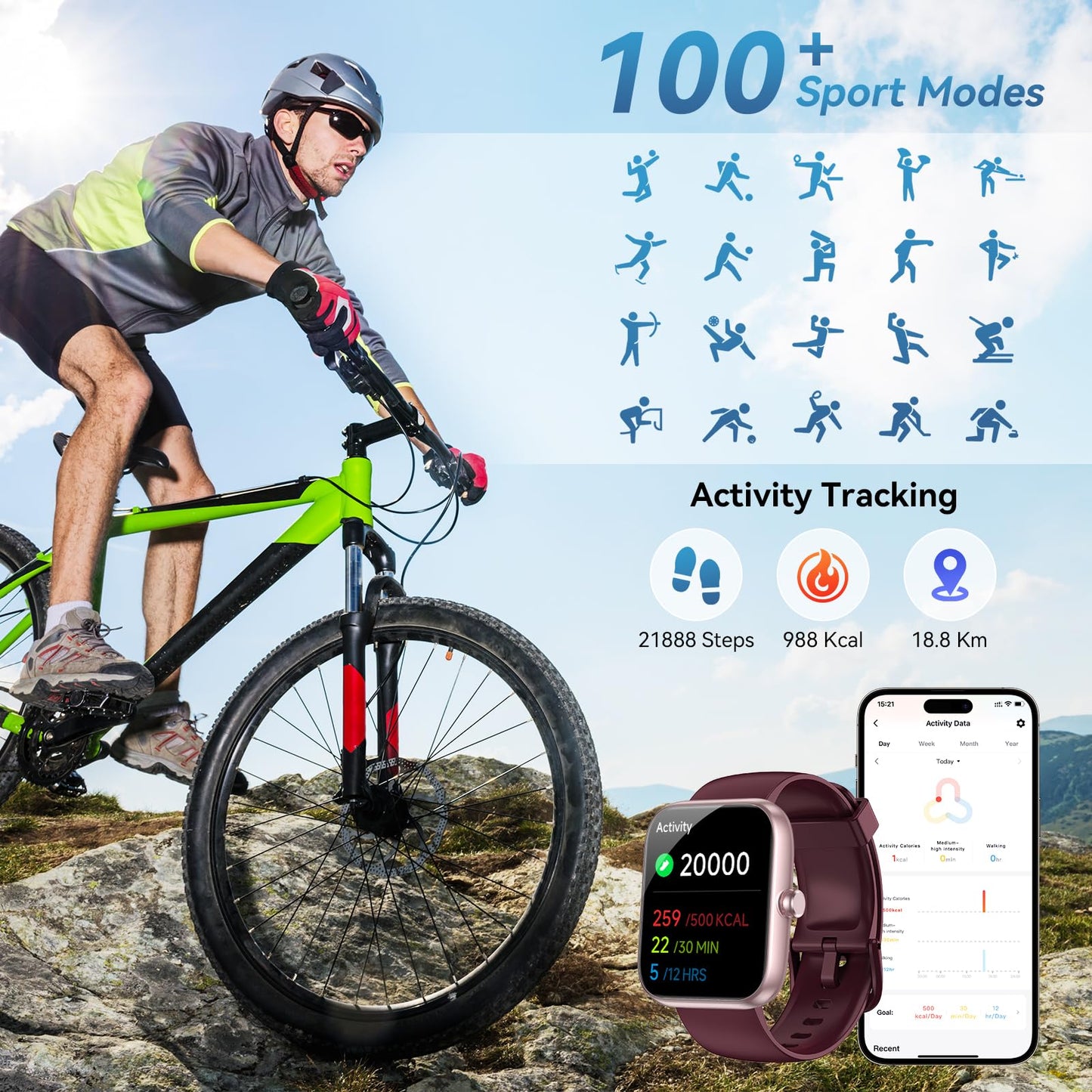 FitSmart Alexa Watch: HD Touchscreen & Health Tracker - Small Enterprise