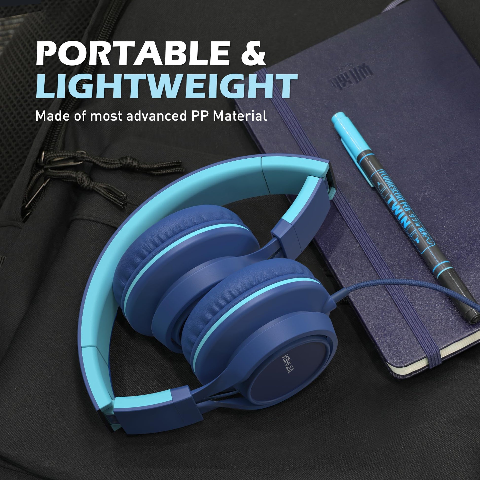 KidTunes Headset - Black Blue - Small Enterprise