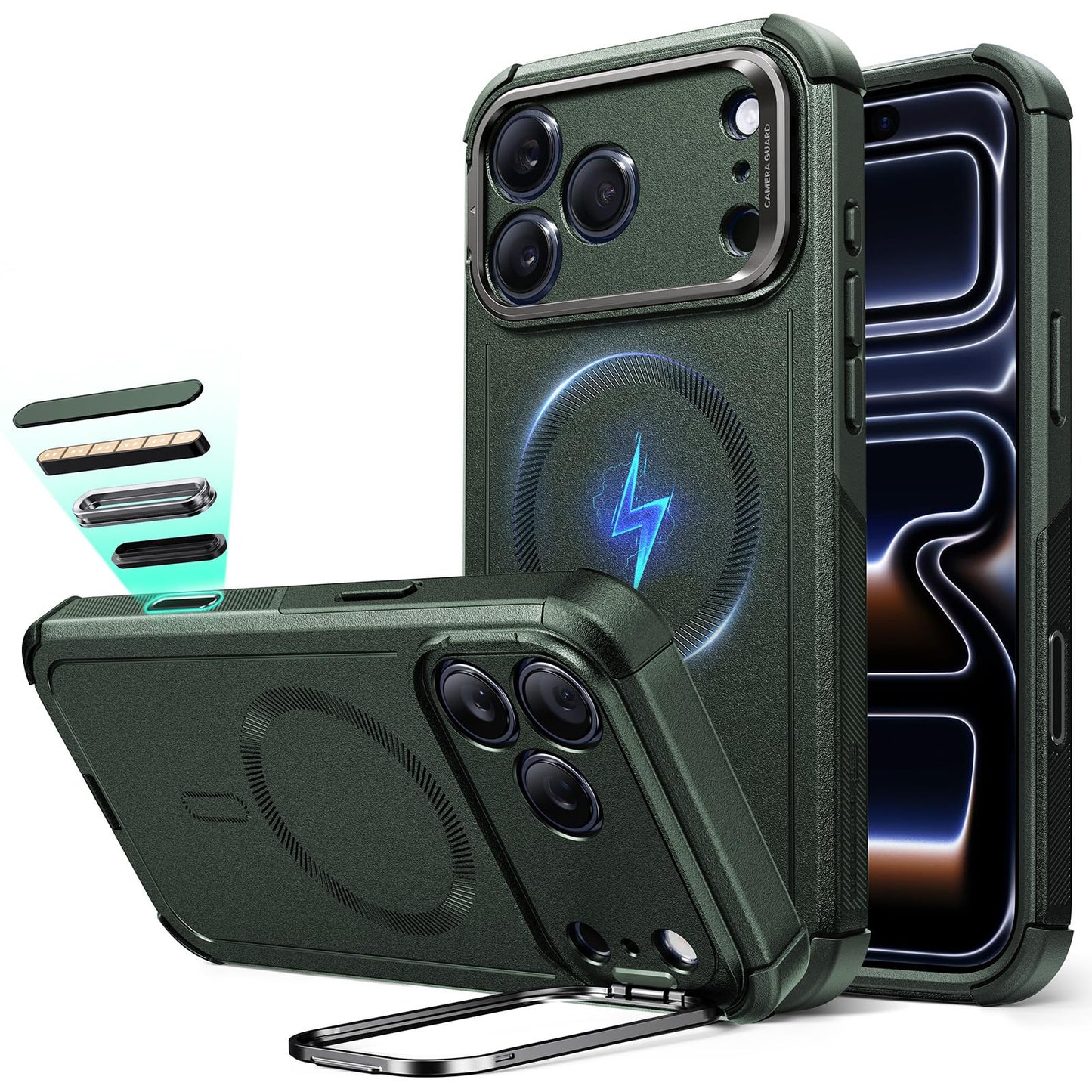 ESR Air Armor: Clear Black Military-Grade iPhone Case