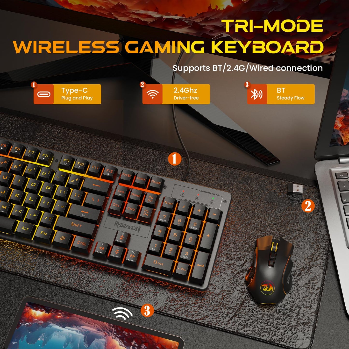 Redragon K521X: RGB Gamer's Mechanical-Feel Keyboard