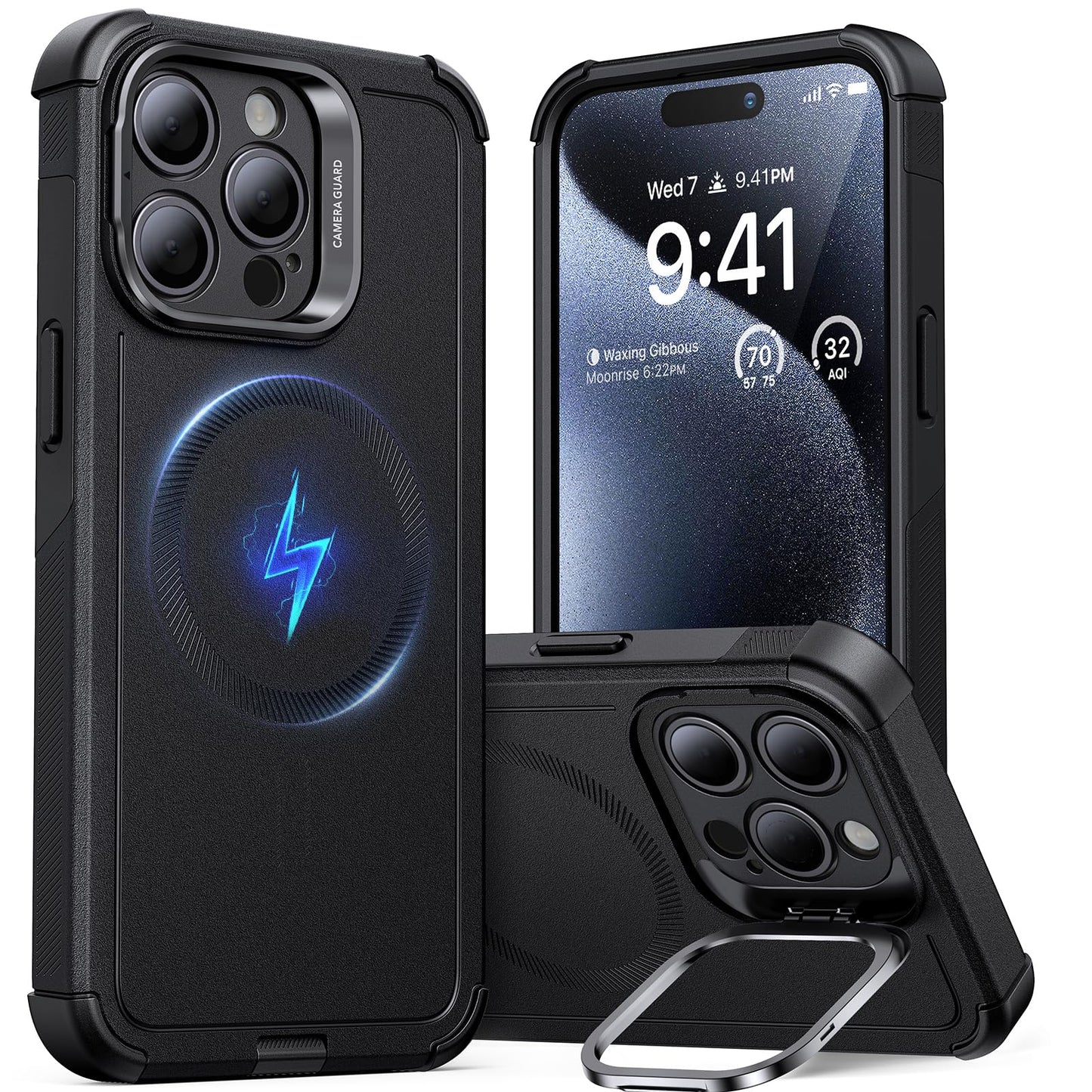 ESR Air Armor: Clear Black Military-Grade iPhone Case