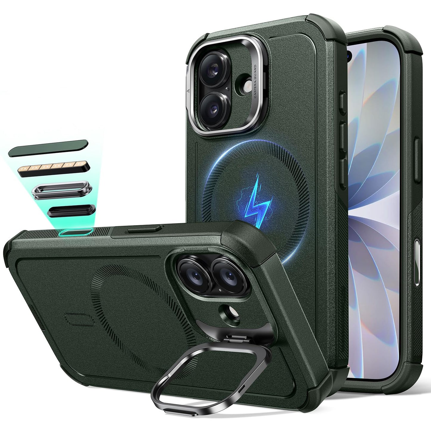 ESR Air Armor: Clear Black Military-Grade iPhone Case