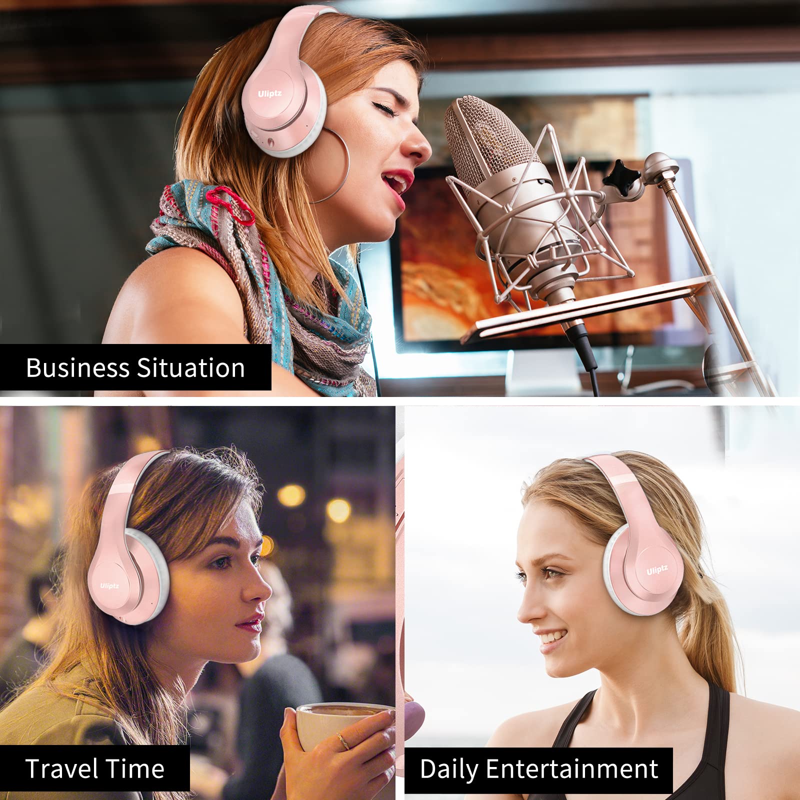 Uliptz HiFi Bluetooth Headphones - 65H Playtime - Small Enterprise