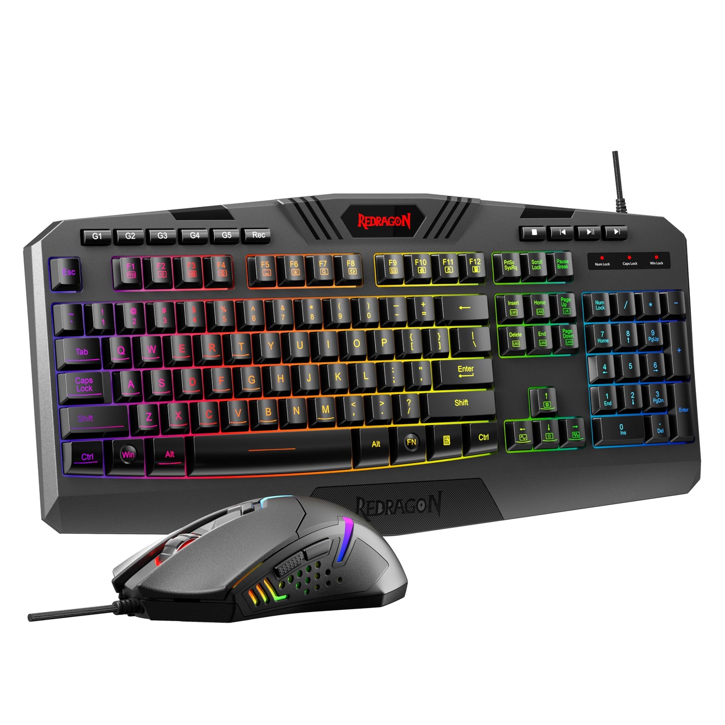 Redragon Elite RGB Combo: S101 Keyboard & M601 Mouse