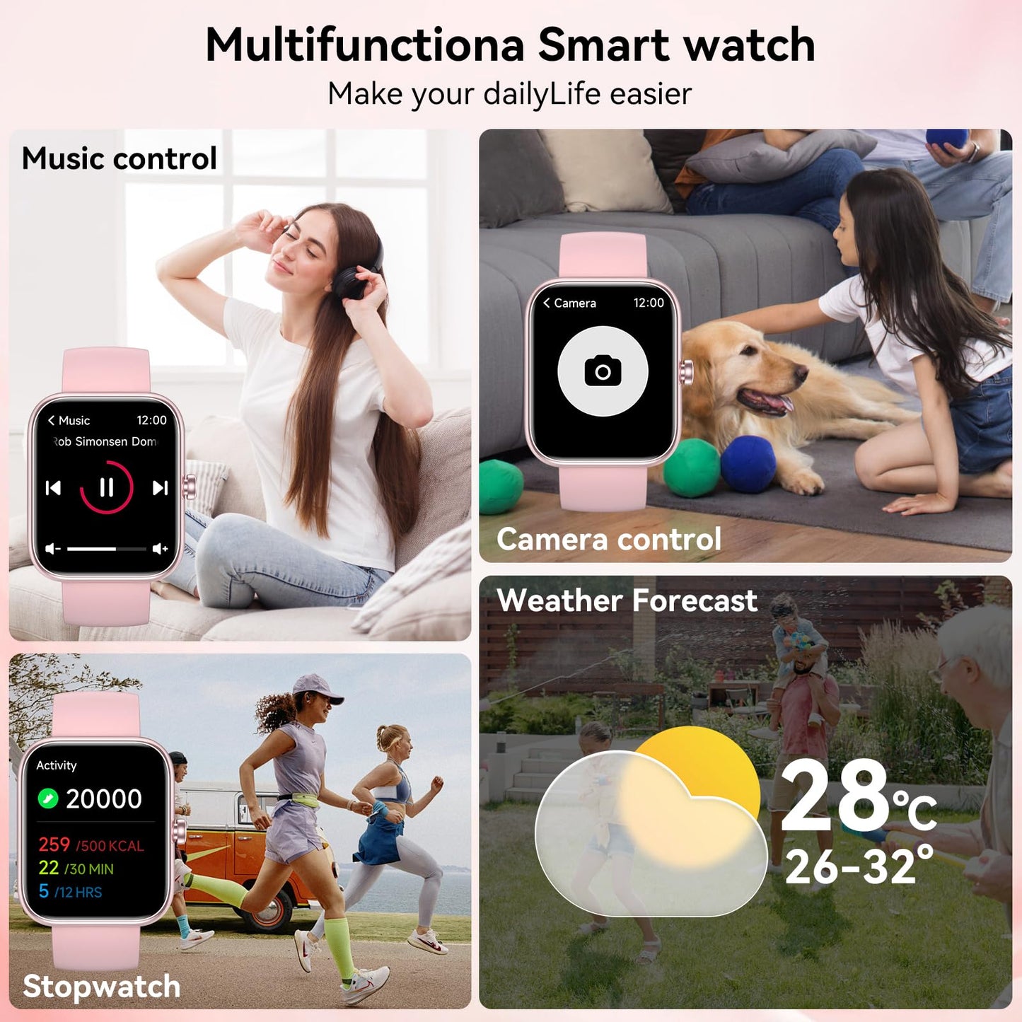 FitSmart Alexa Watch: HD Touchscreen & Health Tracker - Small Enterprise