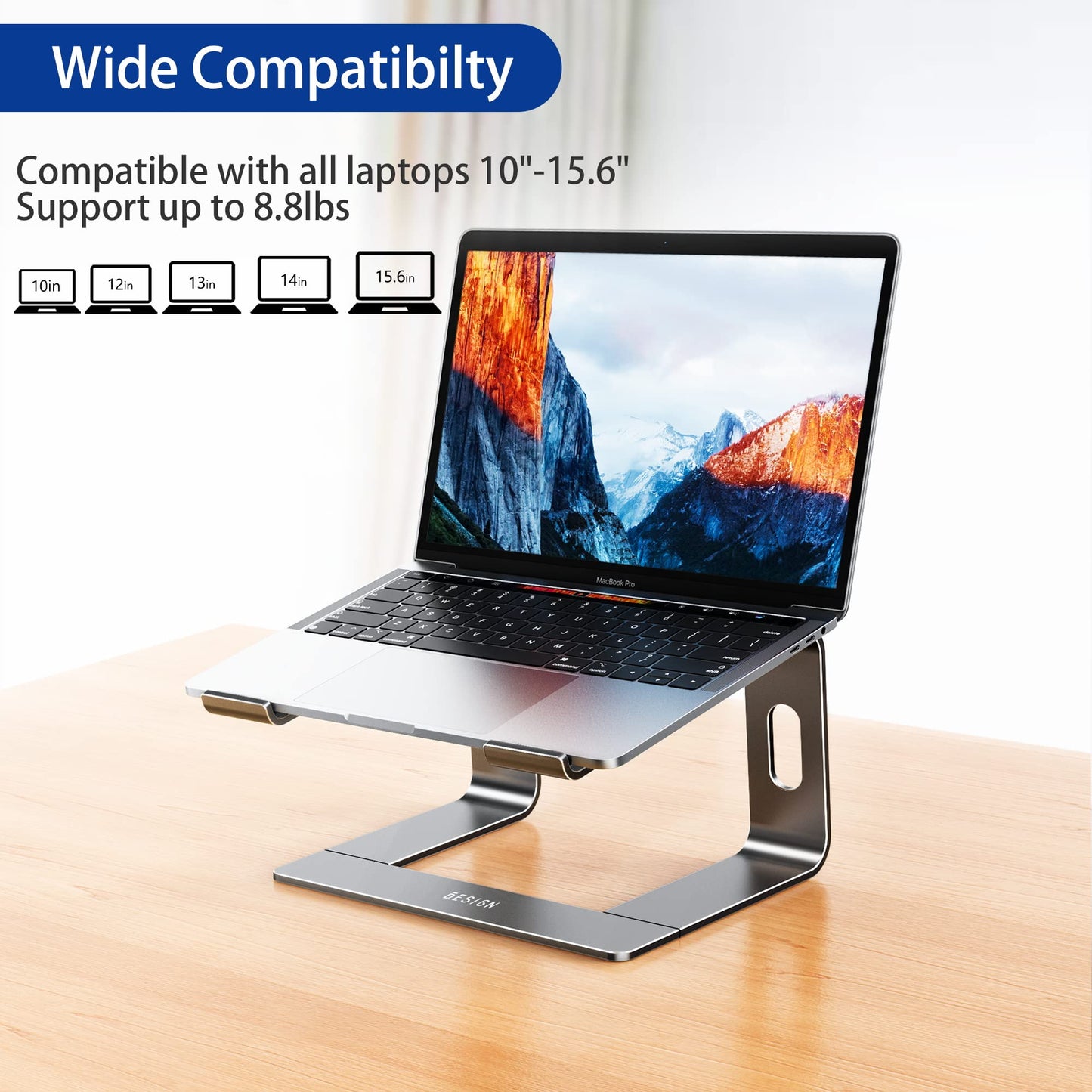 ElevatePro Aluminum Laptop Stand - Ergonomic & Stylish