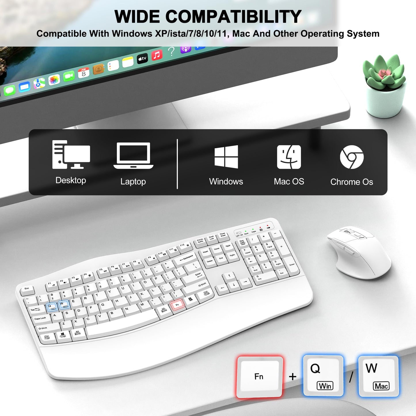 ErgoWave Duo: Wireless Keyboard & Mouse Set