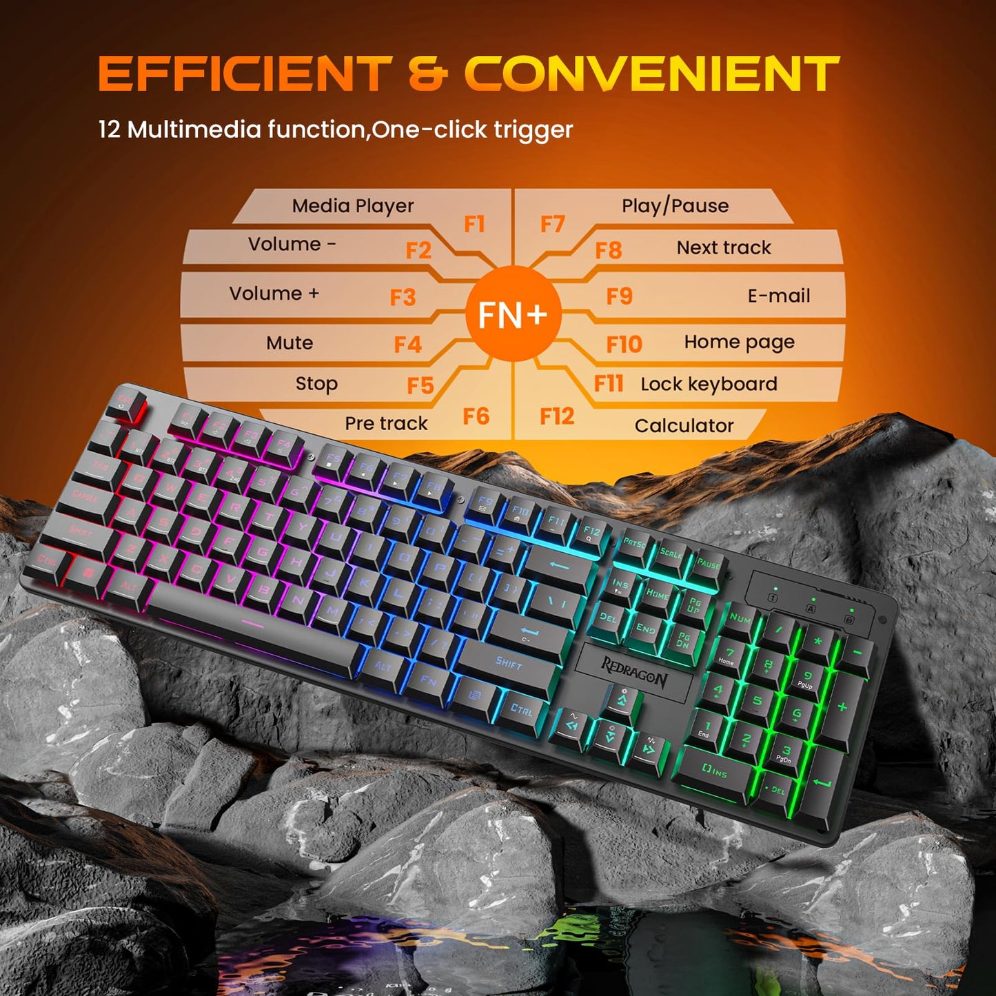Redragon K521X: RGB Gamer's Mechanical-Feel Keyboard