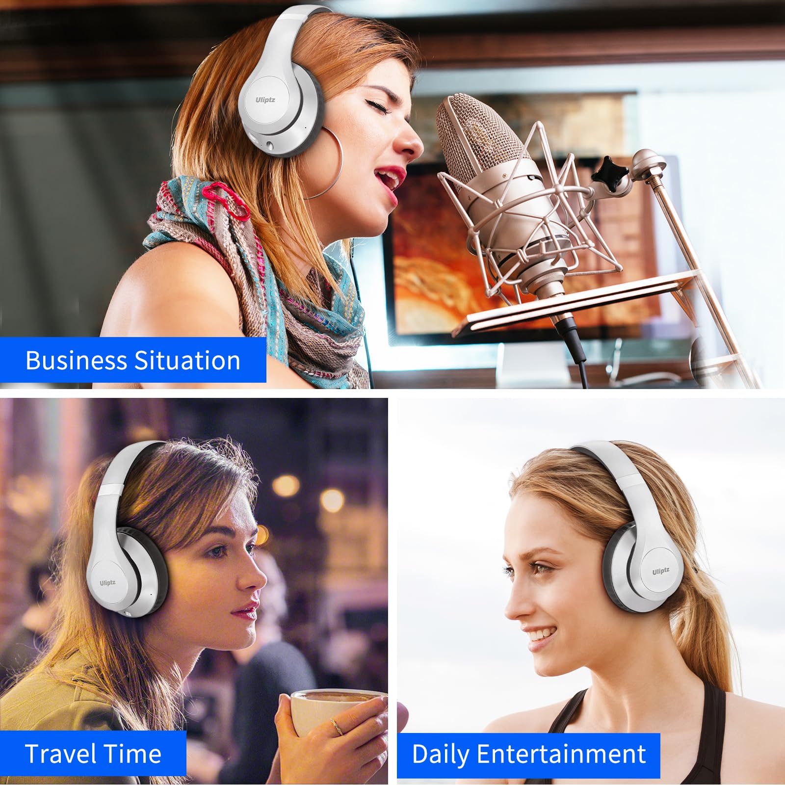 Uliptz HiFi Bluetooth Headphones - 65H Playtime - Small Enterprise