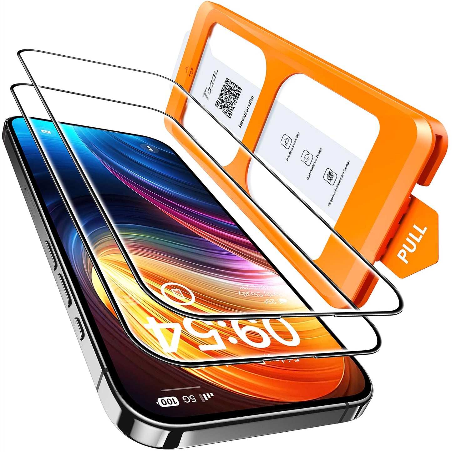 TOCOL Privacy Shield 9H Glass for iPhone 15 - 2 Pack - Small Enterprise