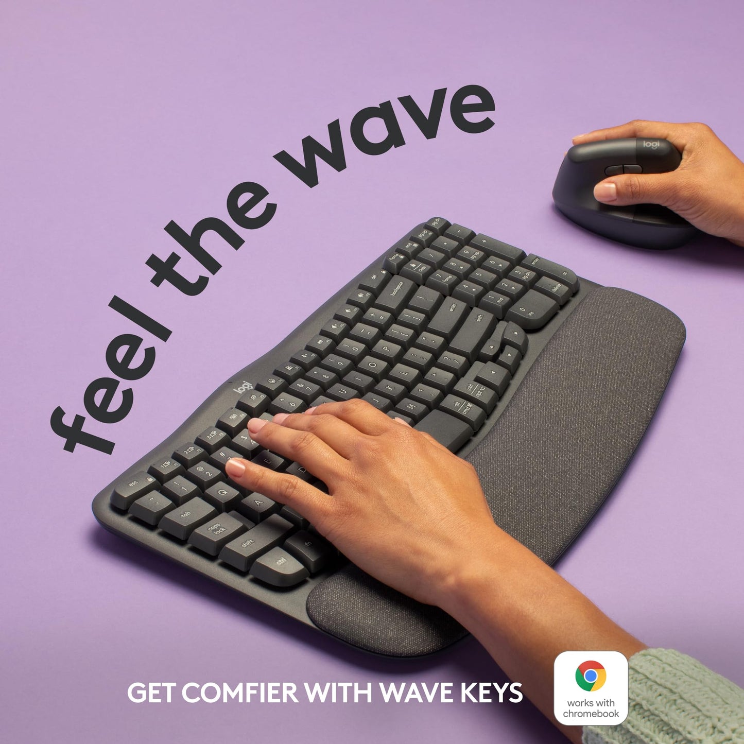 WaveEase Wireless Ergokey by Logitech