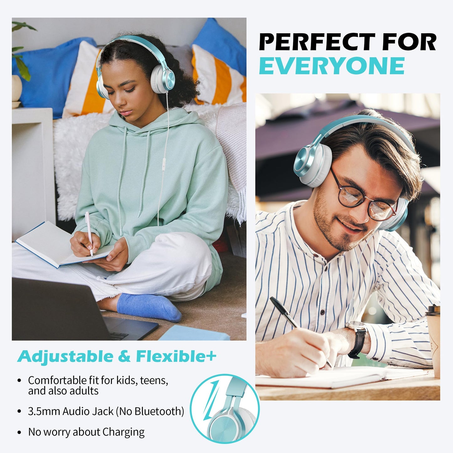 KidTunes Headset - Black Blue - Small Enterprise