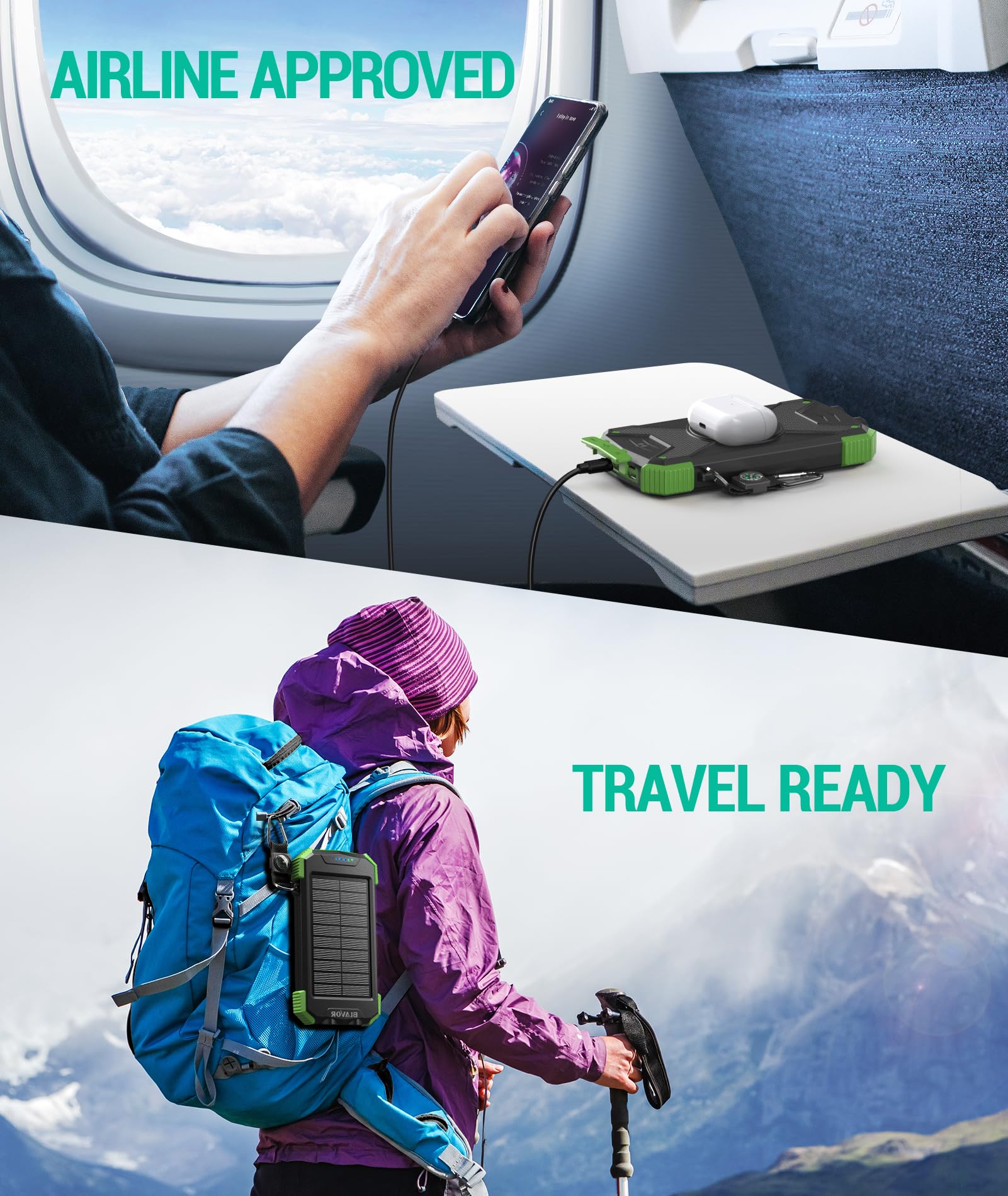 BLAVOR SolarPower 10K: Fast Portable Charger & Light - Small Enterprise