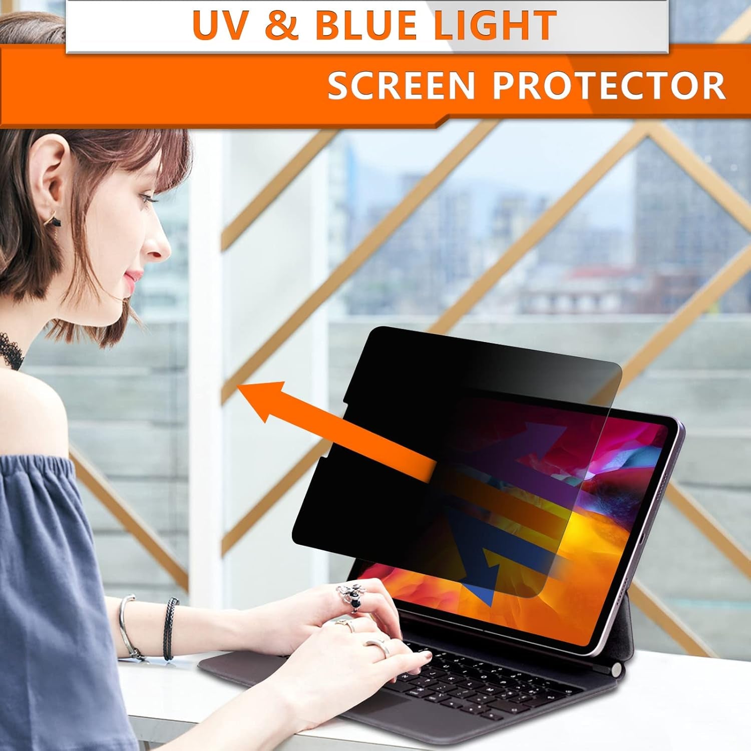 NEW Privacy Screen Protector Compatible with Ipad Pro 12.9 (2021 & 2020 & 2018), Anti-Spy,Anti-Scratch Compatible with Ipad Pro 12.9 Privacy Screen Protector