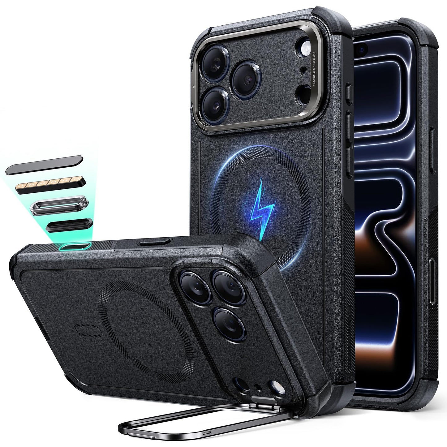 ESR Air Armor: Clear Black Military-Grade iPhone Case