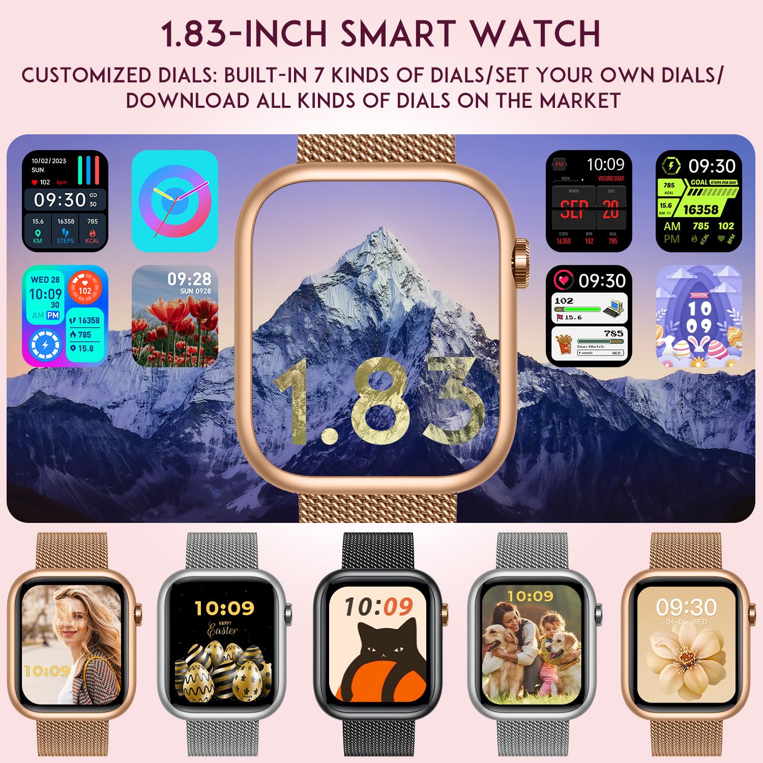 GoldFit Smartwatch: Women's Fitness Tracker & Caller - Small Enterprise