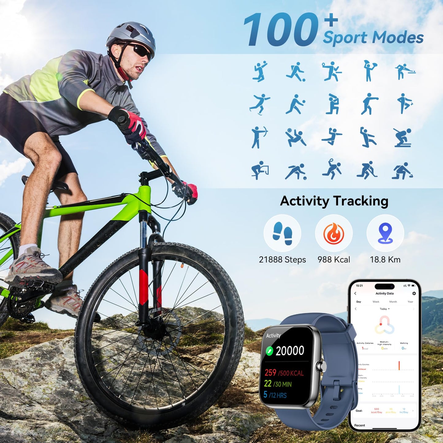FitSmart Alexa Watch: HD Touchscreen & Health Tracker - Small Enterprise