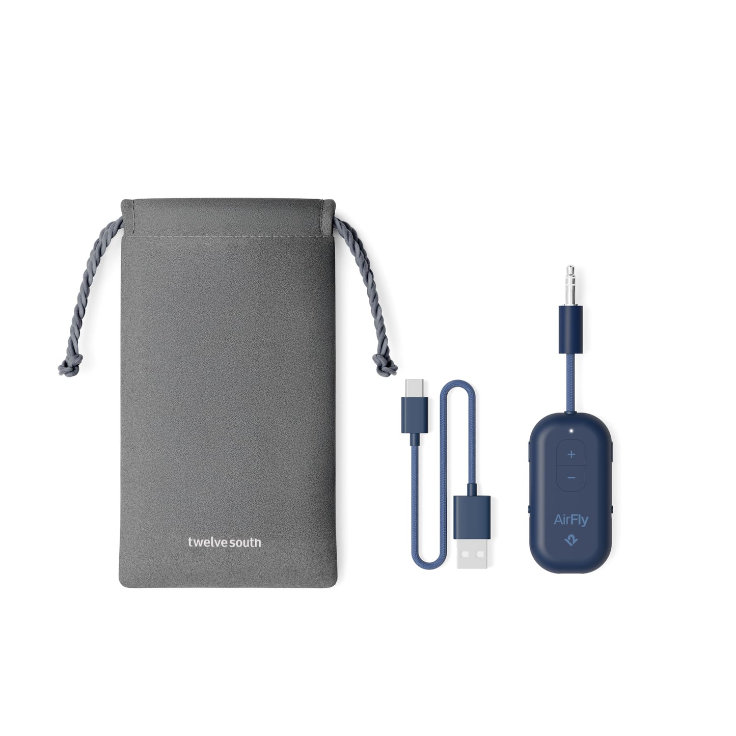 Twelve South AirFly SE | Bluetooth Wireless Audio Transmitter Adapter for AirPods/Headphones, 20+ Hr Battery, Works with 3.5mm aux Jacks on Airplanes, TVs, Gym Equipment, and Travel - Small Enterprise