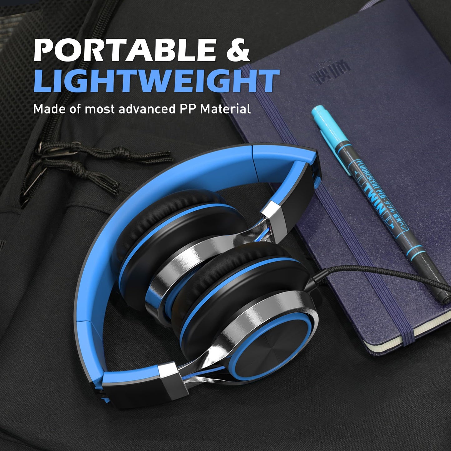 KidTunes Headset - Black Blue - Small Enterprise