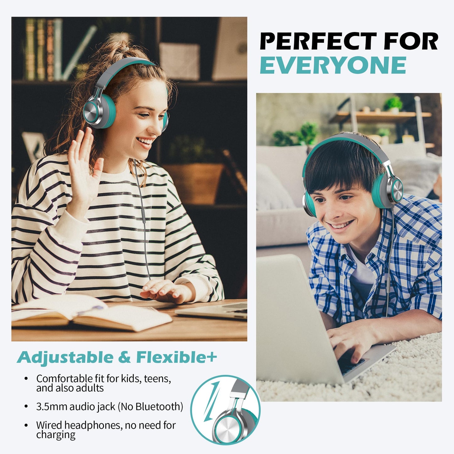 KidTunes Headset - Black Blue - Small Enterprise