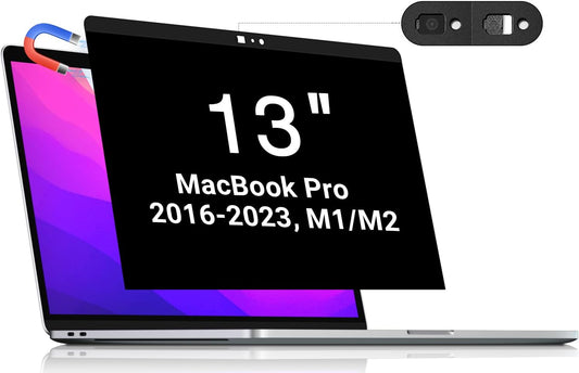 Magnetic Privacy Screen for Macbook Pro 13 Inch(2016-2022, M1, M2)/Macbook Air 13 Inch(2018-2021, M1), Removable HD anti Blue Light anti Spy Filter Laptop Screen Protector for Mac 13In-1Pack