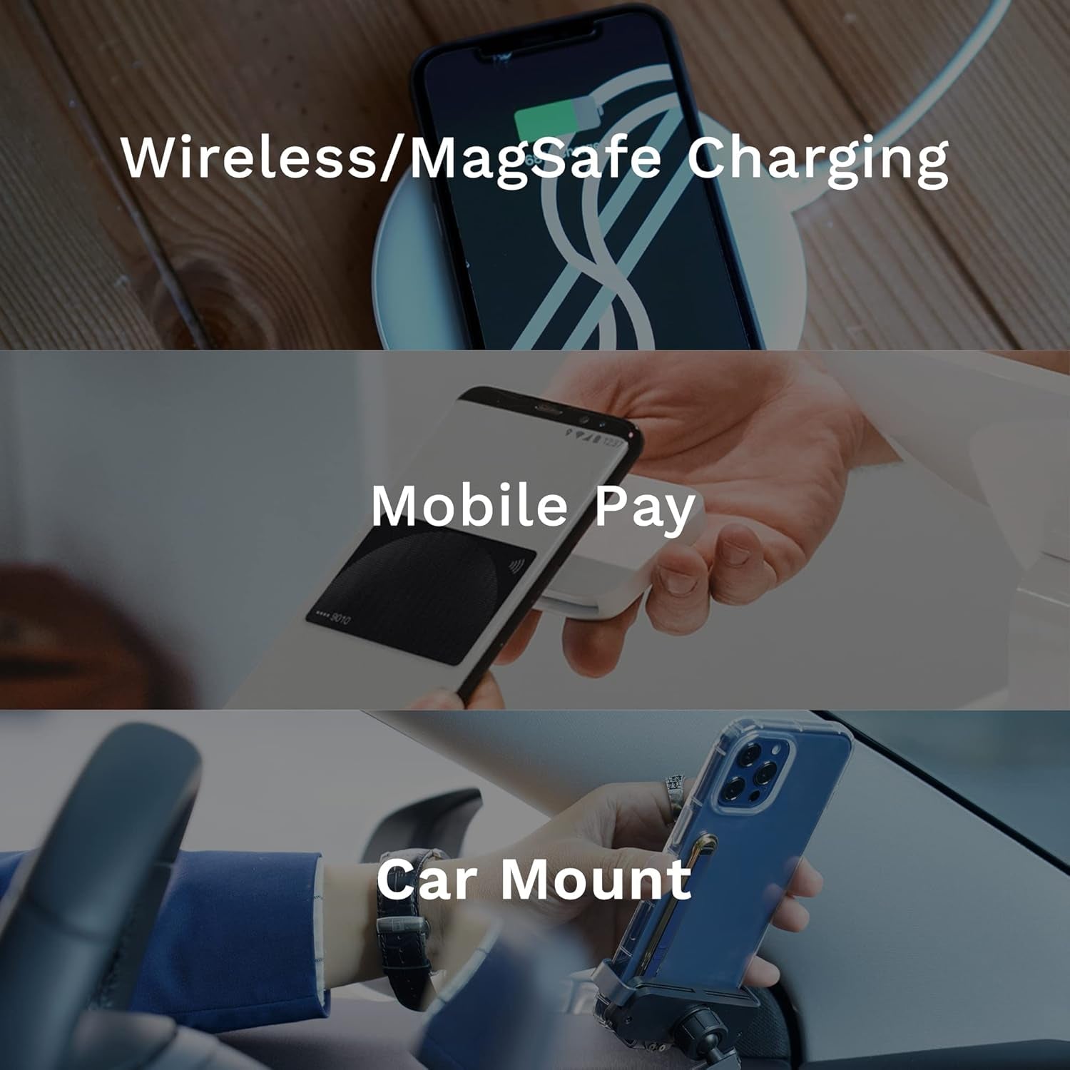 Ultra-Thin Phone Grip, Non-Slip Finger Strap , Adjustable Angle Strap Holder for Hand, Phone Case Accessory Gift for Iphone and Android